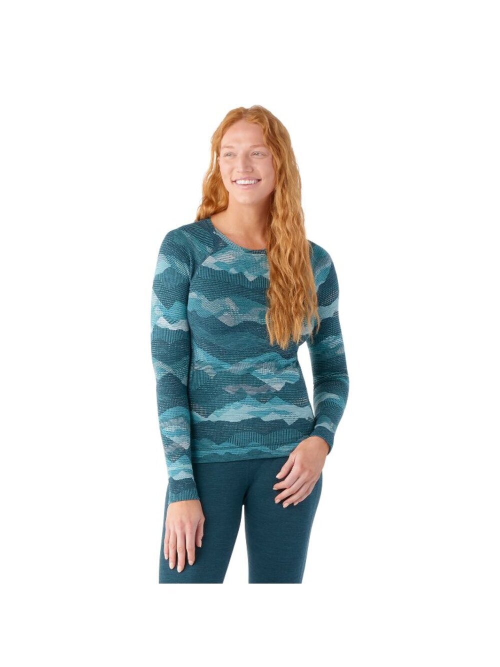 Smartwool  Twilight Blue  Classic Thermal Merino Base Layer Crew Women Small